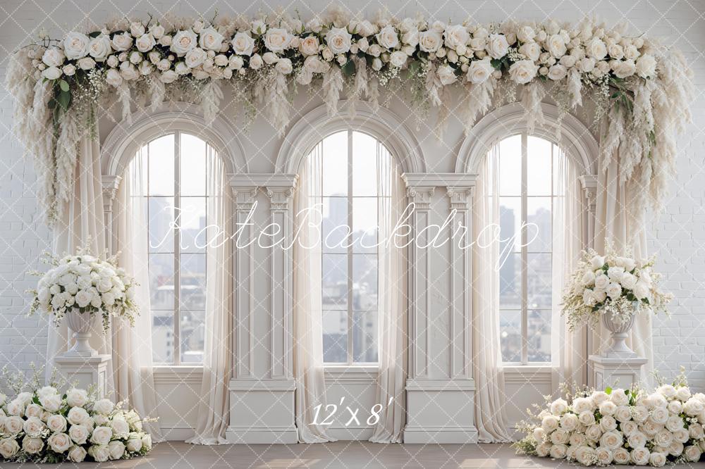 Kate Wedding Classic Windows Roses Garland Backdrop Designed by Mini MakeBelieve - Image 8