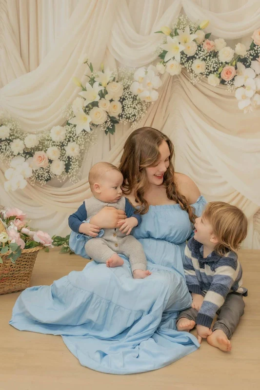 Kate Wedding Cream Drapes Floral Arrangement Backdrop Designed by Mini MakeBelieve - Image 3