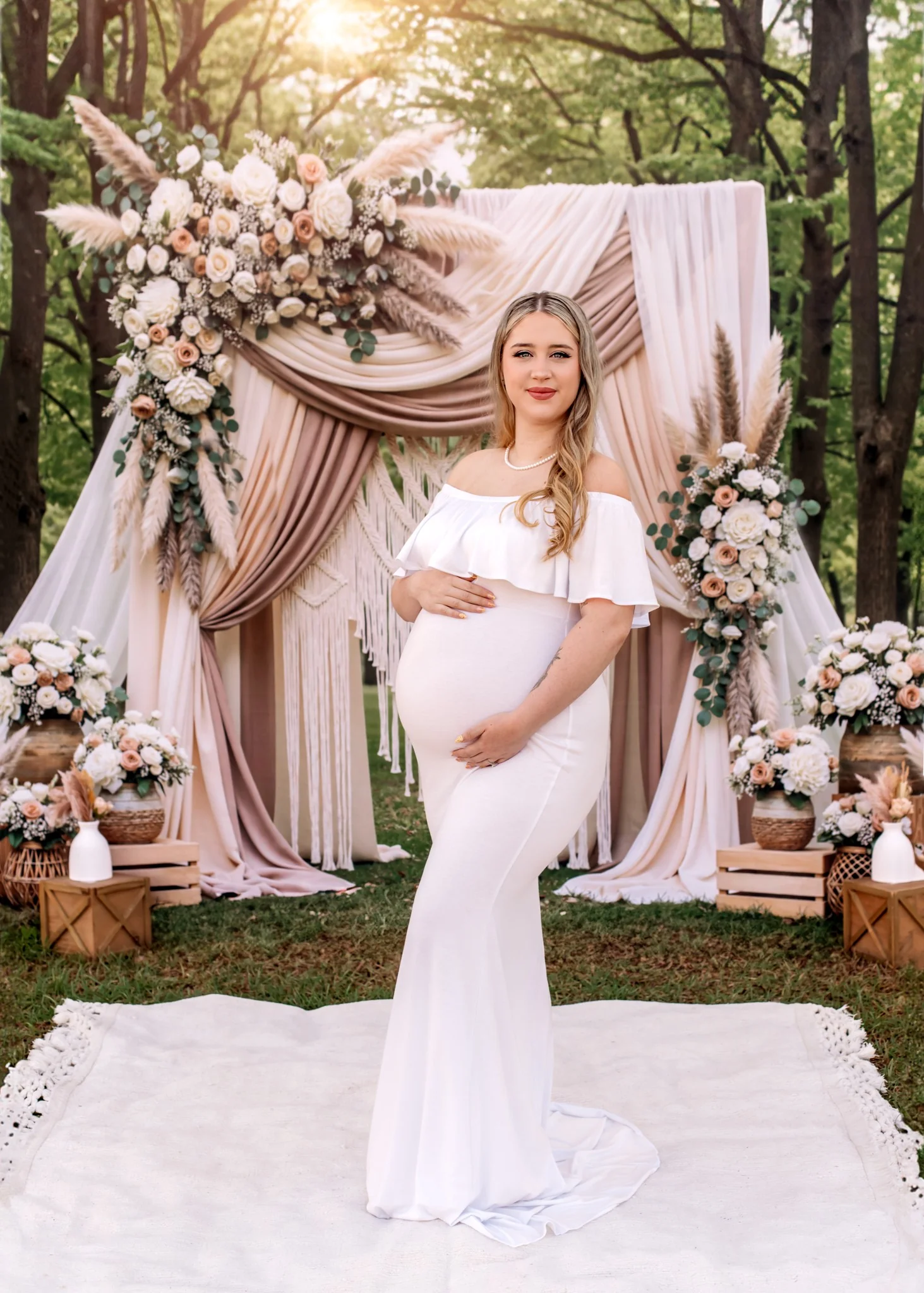 Kate Wedding Floral Arch Boho Backdrop Designed by Mini MakeBelieve - Image 3