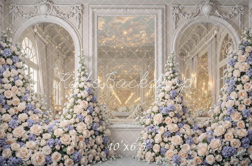 Kate Wedding Floral Arch Elegant Mirrors Backdrop Designed by Mini MakeBelieve - Image 4
