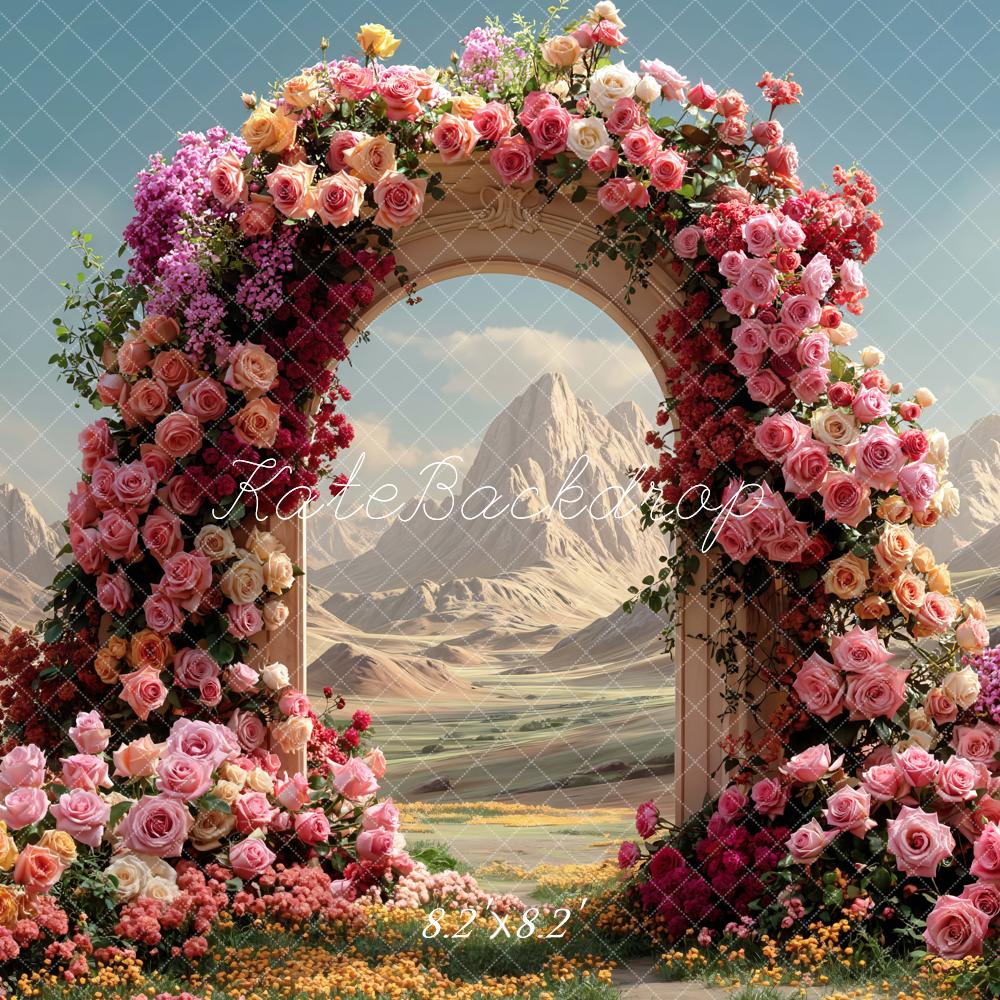 Kate Wedding Floral Arch Mountains Backdrop Designed by Mini MakeBelieve - Image 5