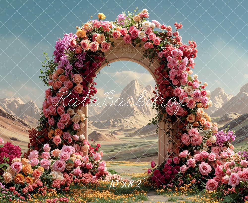 Kate Wedding Floral Arch Mountains Backdrop Designed by Mini MakeBelieve - Image 6