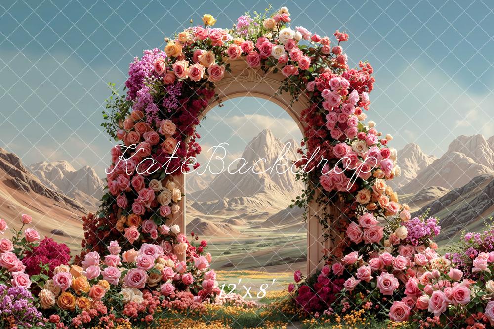 Kate Wedding Floral Arch Mountains Backdrop Designed by Mini MakeBelieve - Image 8