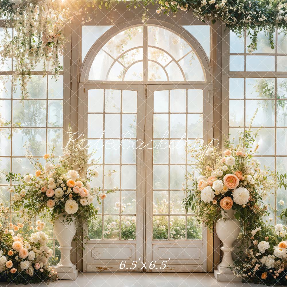 Kate Wedding Floral Arched Window Backdrop Designed by Emetselch - Image 3