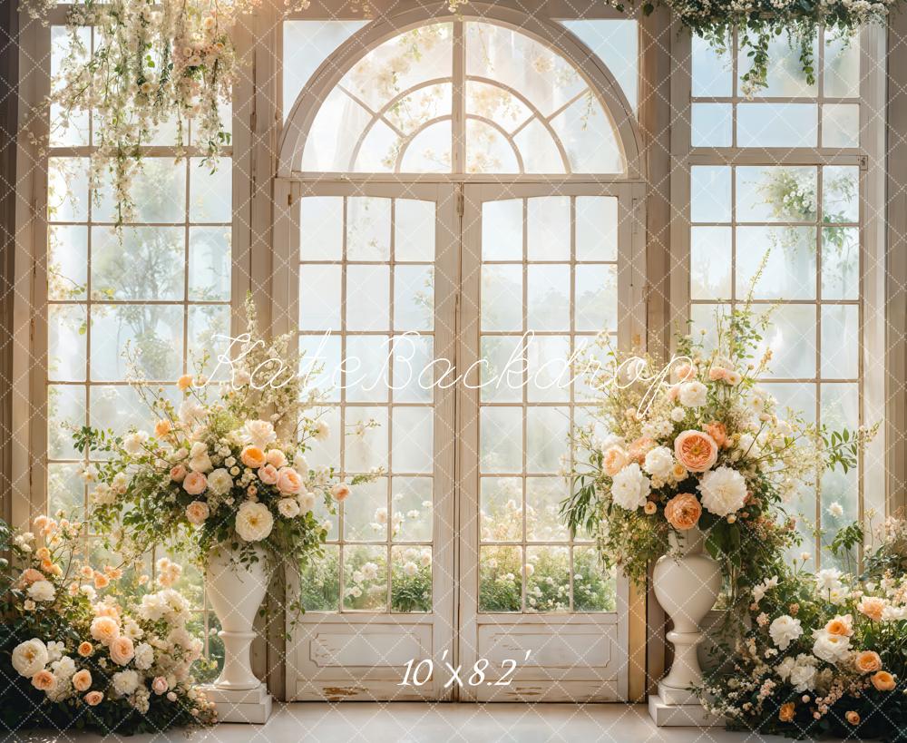 Kate Wedding Floral Arched Window Backdrop Designed by Emetselch - Image 6