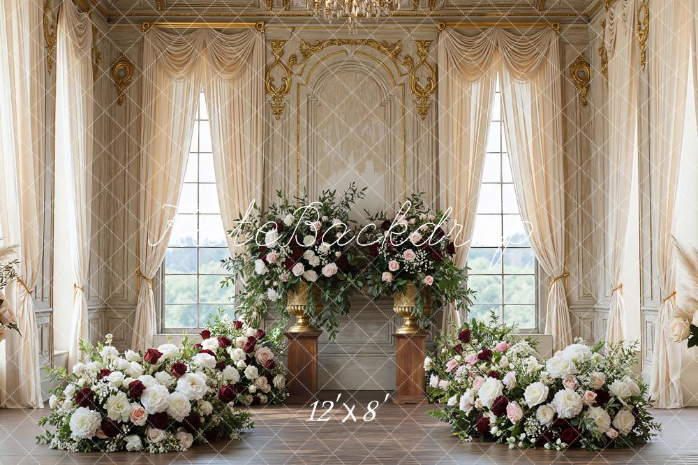 Kate Wedding Floral Arrangements Grand Windows Backdrop Designed by Mini MakeBelieve - Image 8