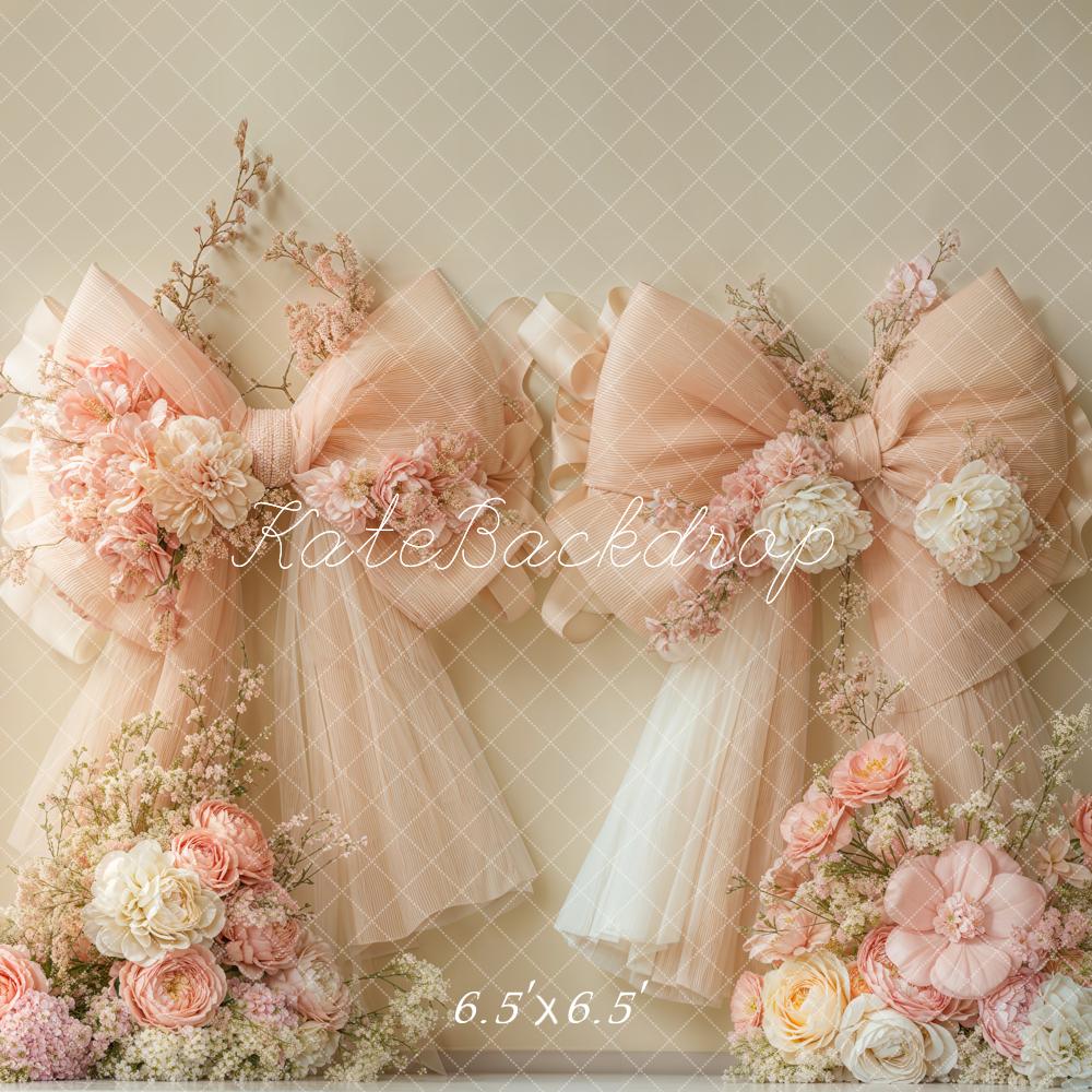 Kate Wedding Floral Bow Spring Backdrop Designed by Emetselch - Image 2