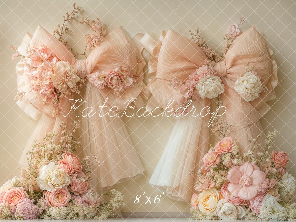 Kate Wedding Floral Bow Spring Backdrop Designed by Emetselch - Image 3
