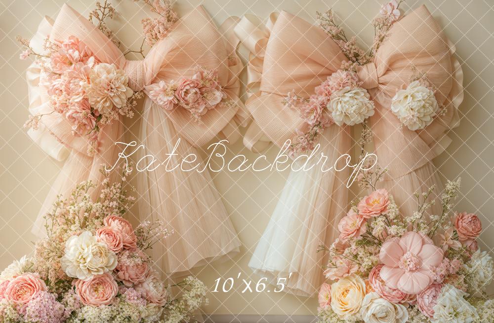 Kate Wedding Floral Bow Spring Backdrop Designed by Emetselch - Image 4
