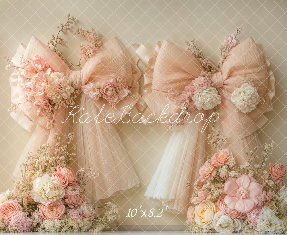 Kate Wedding Floral Bow Spring Backdrop Designed by Emetselch - Image 5