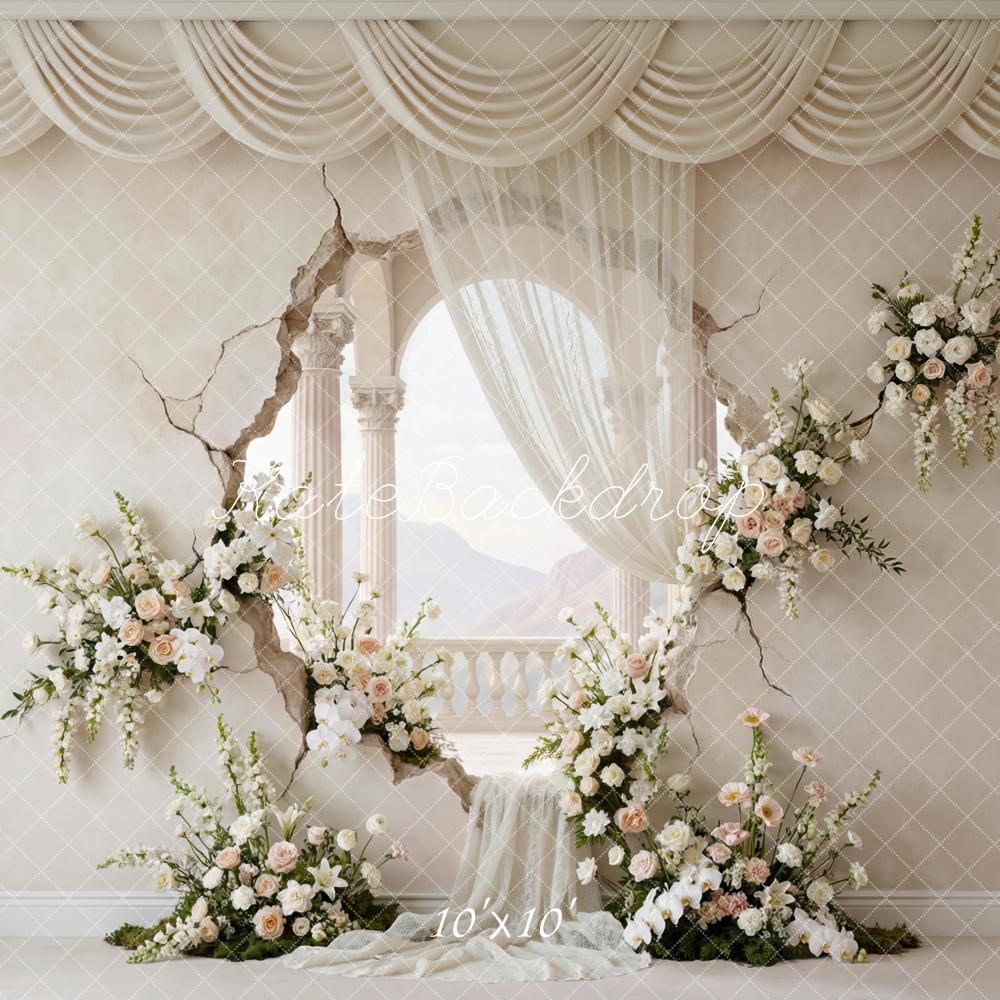 Kate Wedding Floral Broken Wall Backdrop Designed by Mini MakeBelieve - Image 10