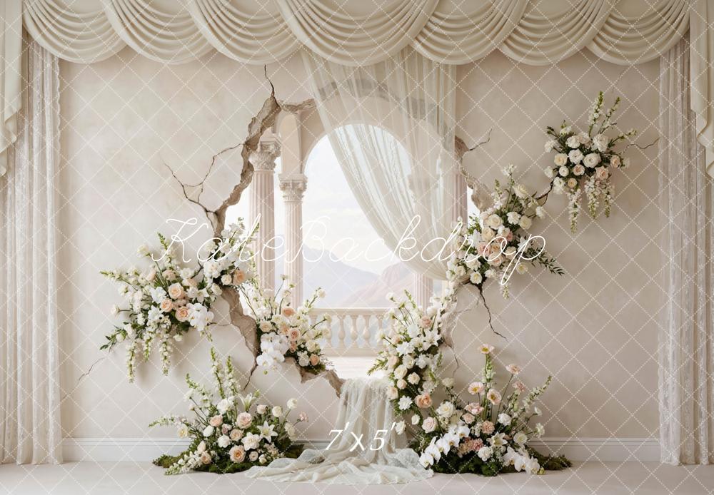 Kate Wedding Floral Broken Wall Backdrop Designed by Mini MakeBelieve - Image 2