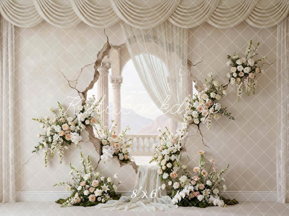 Kate Wedding Floral Broken Wall Backdrop Designed by Mini MakeBelieve - Image 6