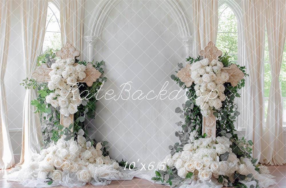Kate Wedding Floral Cross Backdrop Designed by Mini MakeBelieve - Image 4