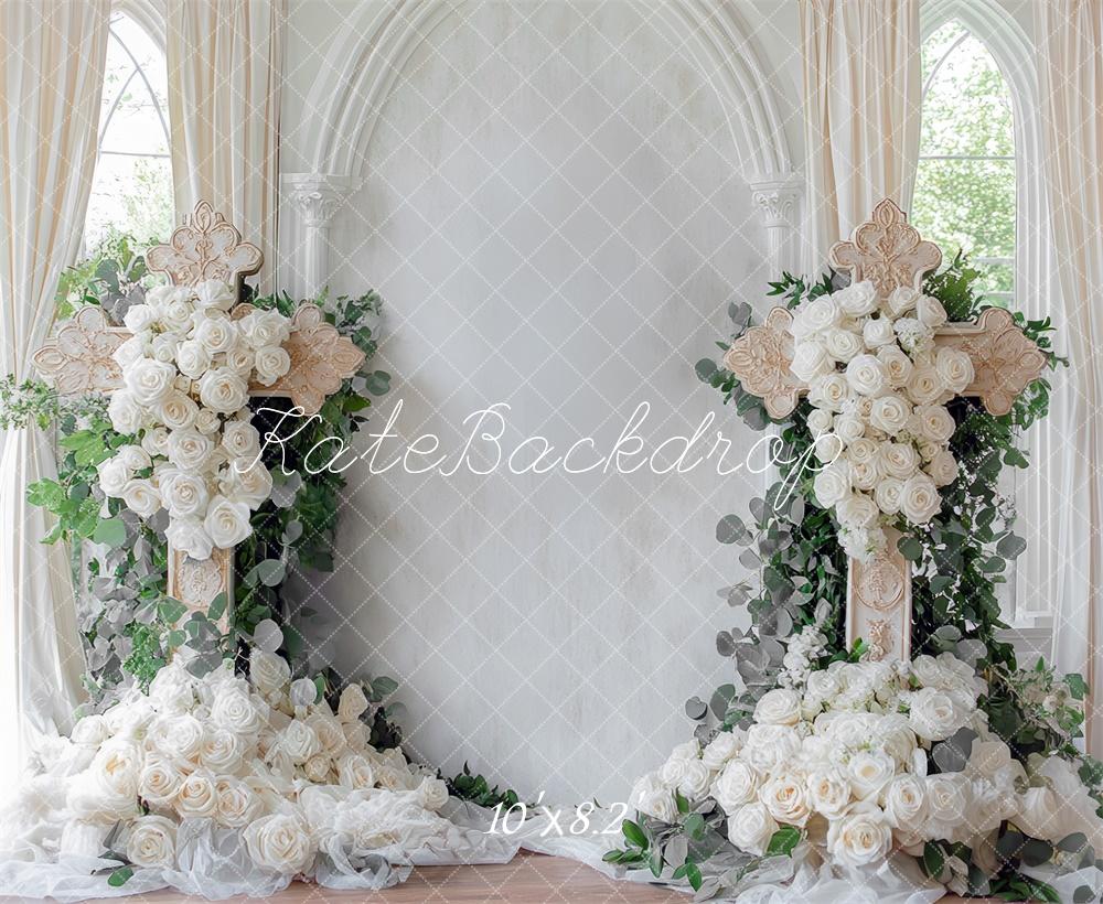 Kate Wedding Floral Cross Backdrop Designed by Mini MakeBelieve - Image 5