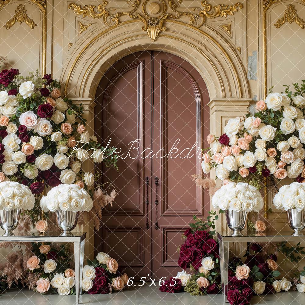 Kate Wedding Floral Vintage Arch Door Backdrop Designed by Mini MakeBelieve - Image 2