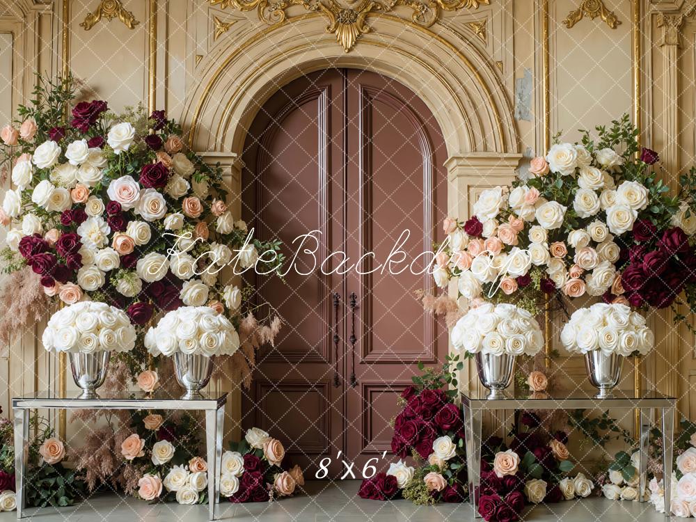 Kate Wedding Floral Vintage Arch Door Backdrop Designed by Mini MakeBelieve - Image 3