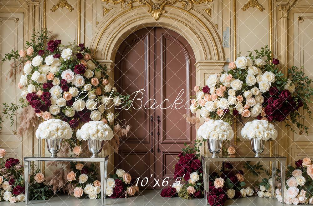 Kate Wedding Floral Vintage Arch Door Backdrop Designed by Mini MakeBelieve - Image 4