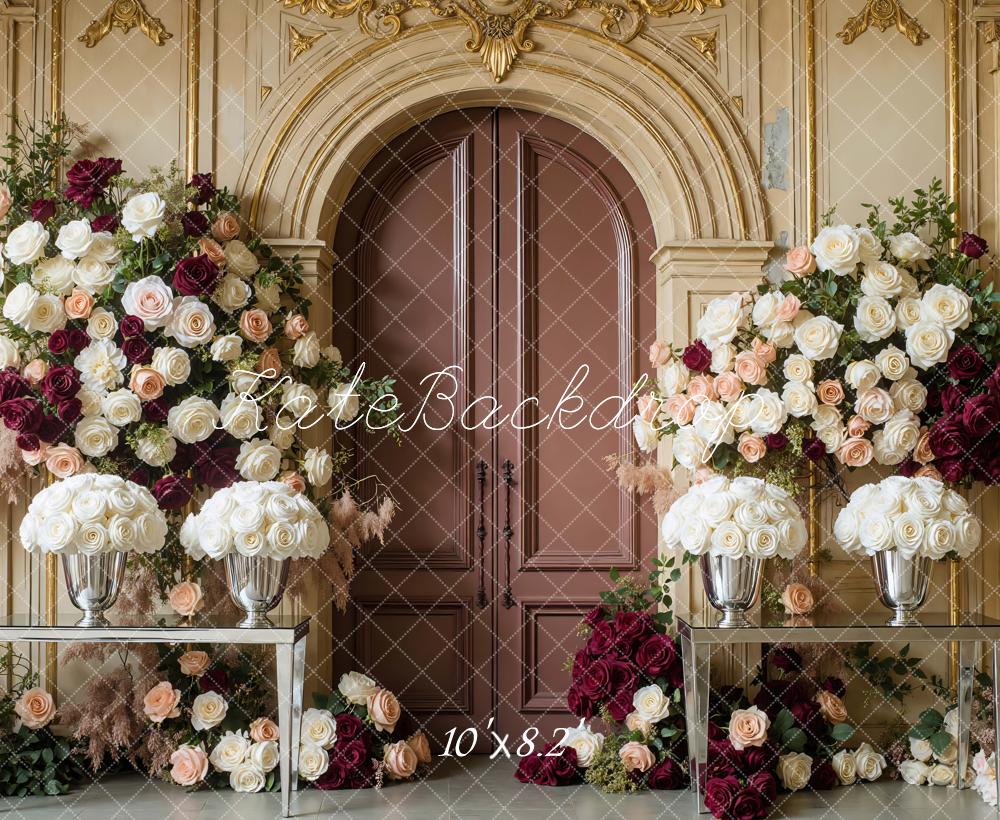 Kate Wedding Floral Vintage Arch Door Backdrop Designed by Mini MakeBelieve - Image 6