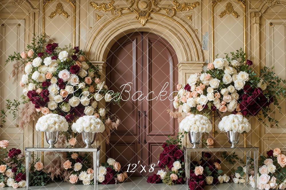 Kate Wedding Floral Vintage Arch Door Backdrop Designed by Mini MakeBelieve - Image 8