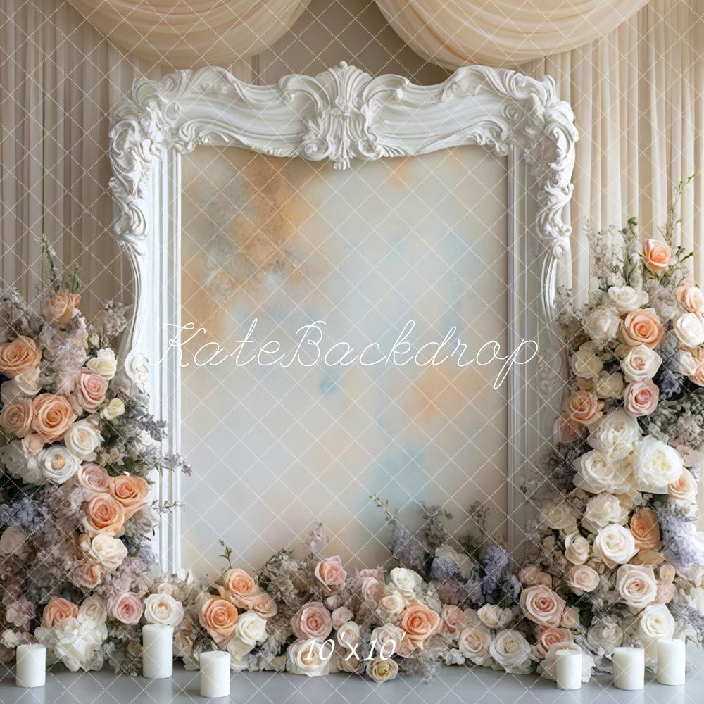 Kate Wedding Floral White Frame Backdrop Designed by Mini MakeBelieve - Image 7