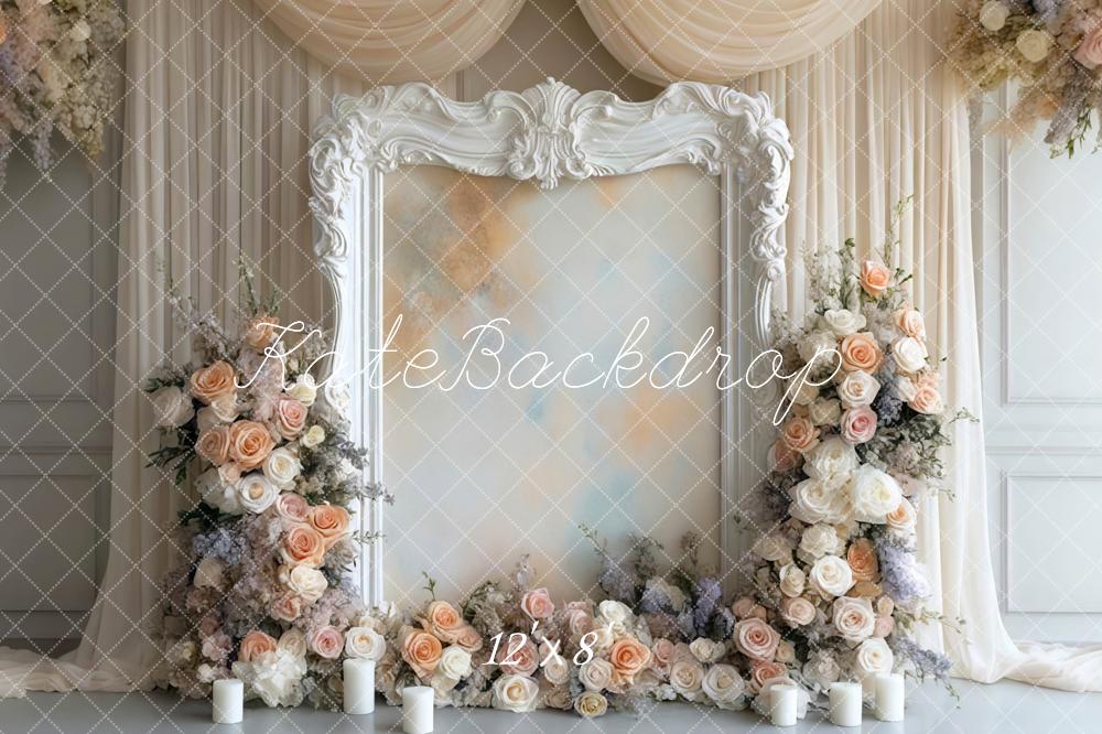 Kate Wedding Floral White Frame Backdrop Designed by Mini MakeBelieve - Image 8