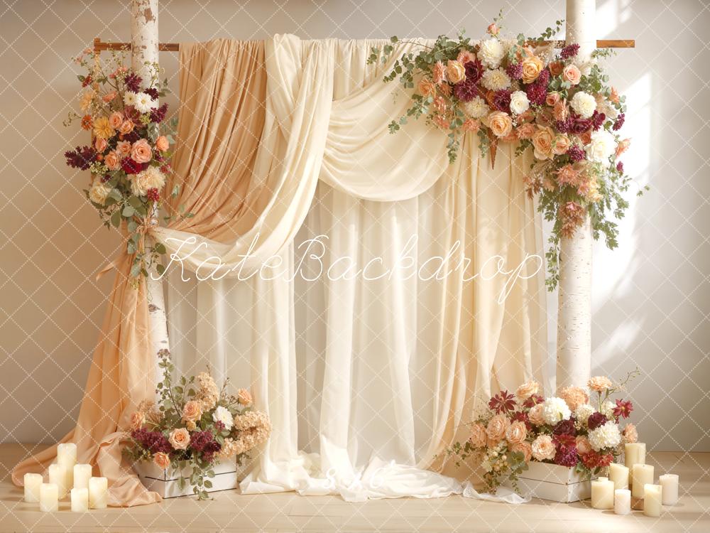 Kate Wedding Floral Candles Backdrop Designed by Emetselch - Image 3