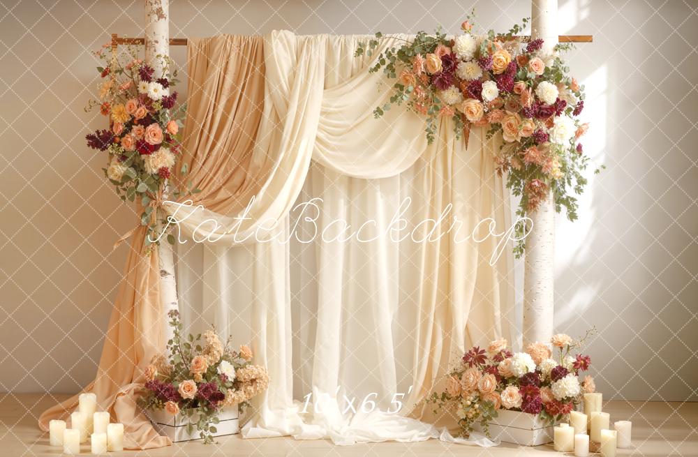 Kate Wedding Floral Candles Backdrop Designed by Emetselch - Image 4