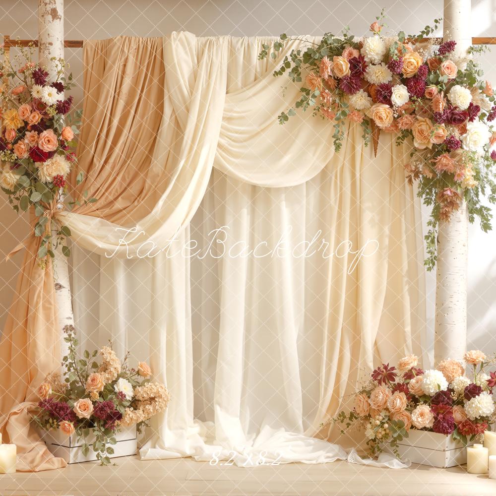 Kate Wedding Floral Candles Backdrop Designed by Emetselch - Image 5