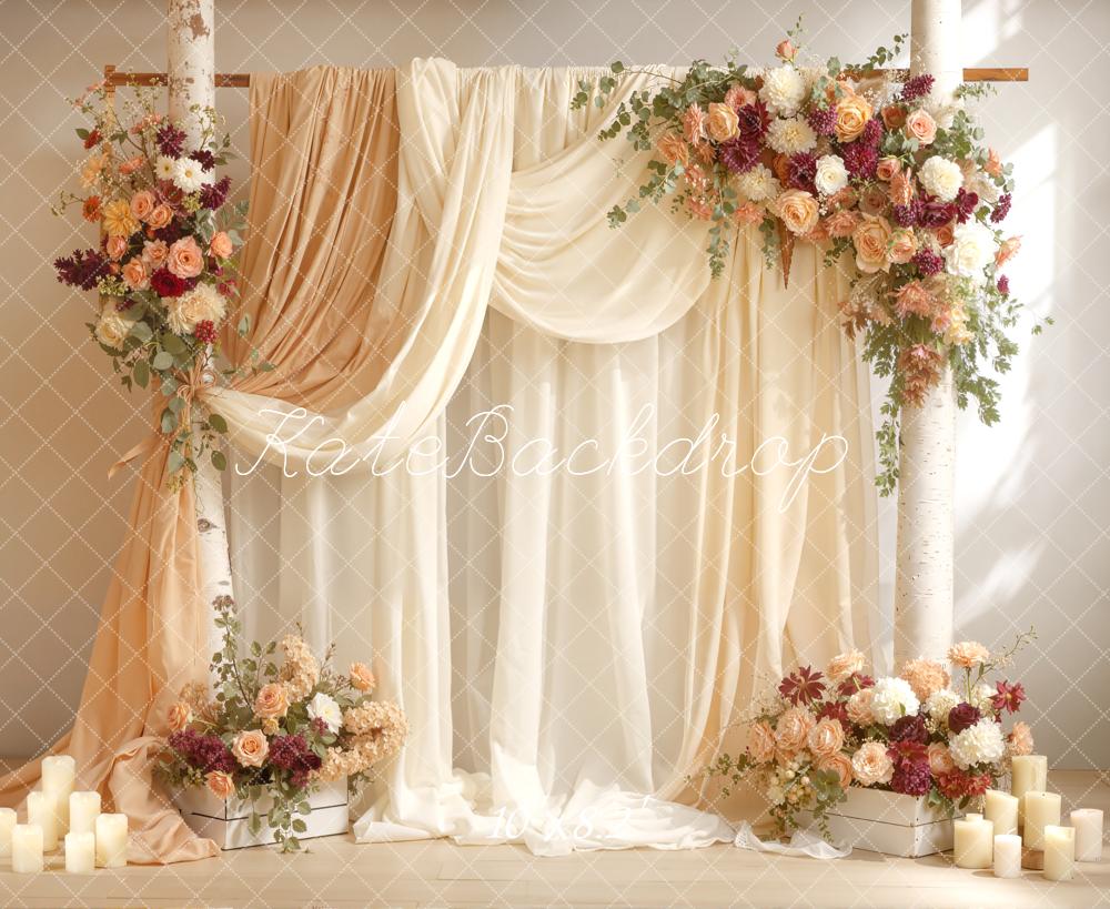 Kate Wedding Floral Candles Backdrop Designed by Emetselch - Image 6