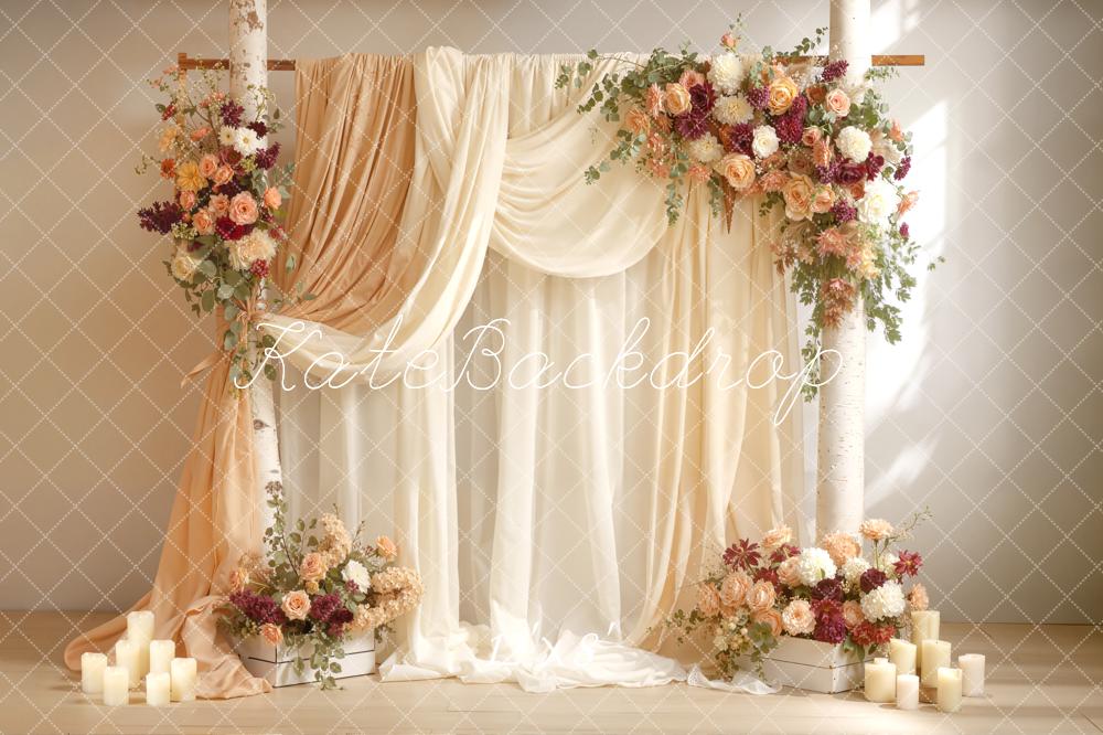 Kate Wedding Floral Candles Backdrop Designed by Emetselch - Image 8