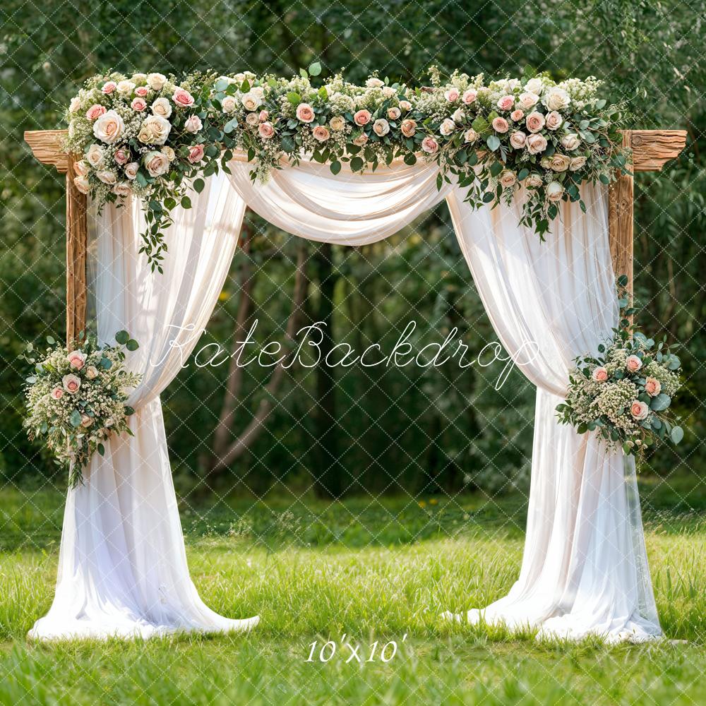 Kate Wedding Flower Arch Draped Backdrop Designed by Chain Photography - Image 7