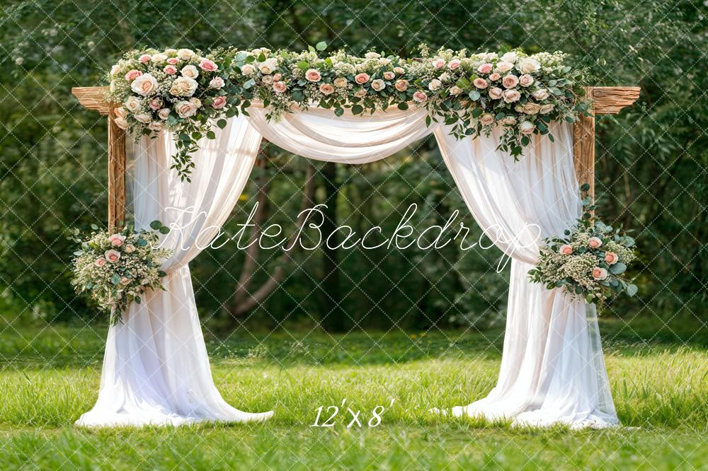 Kate Wedding Flower Arch Draped Backdrop Designed by Chain Photography - Image 8