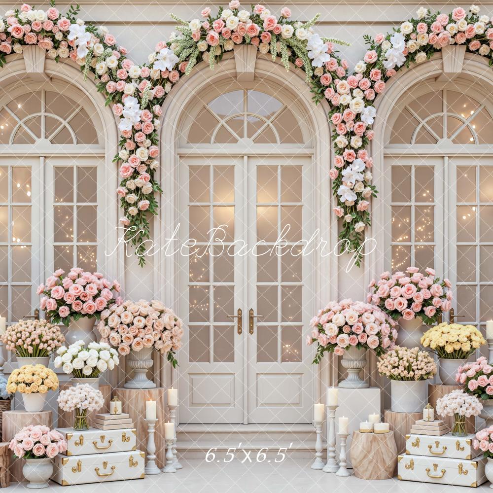 Kate Wedding Garland French Windows Backdrop Designed by Mini MakeBelieve - Image 2