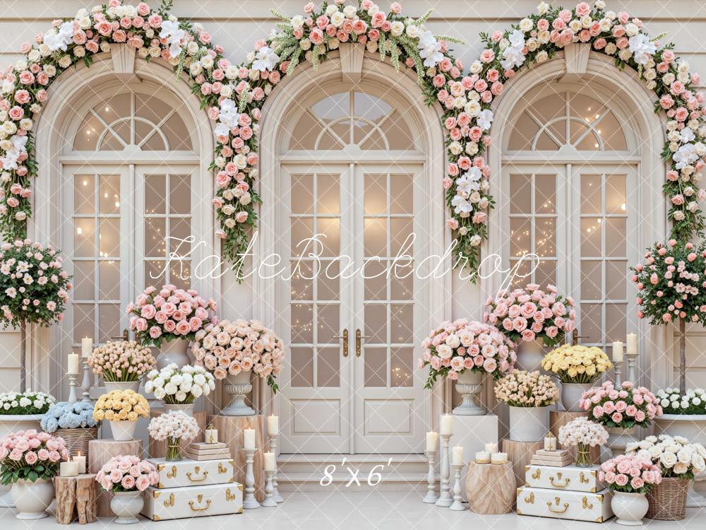 Kate Wedding Garland French Windows Backdrop Designed by Mini MakeBelieve - Image 3
