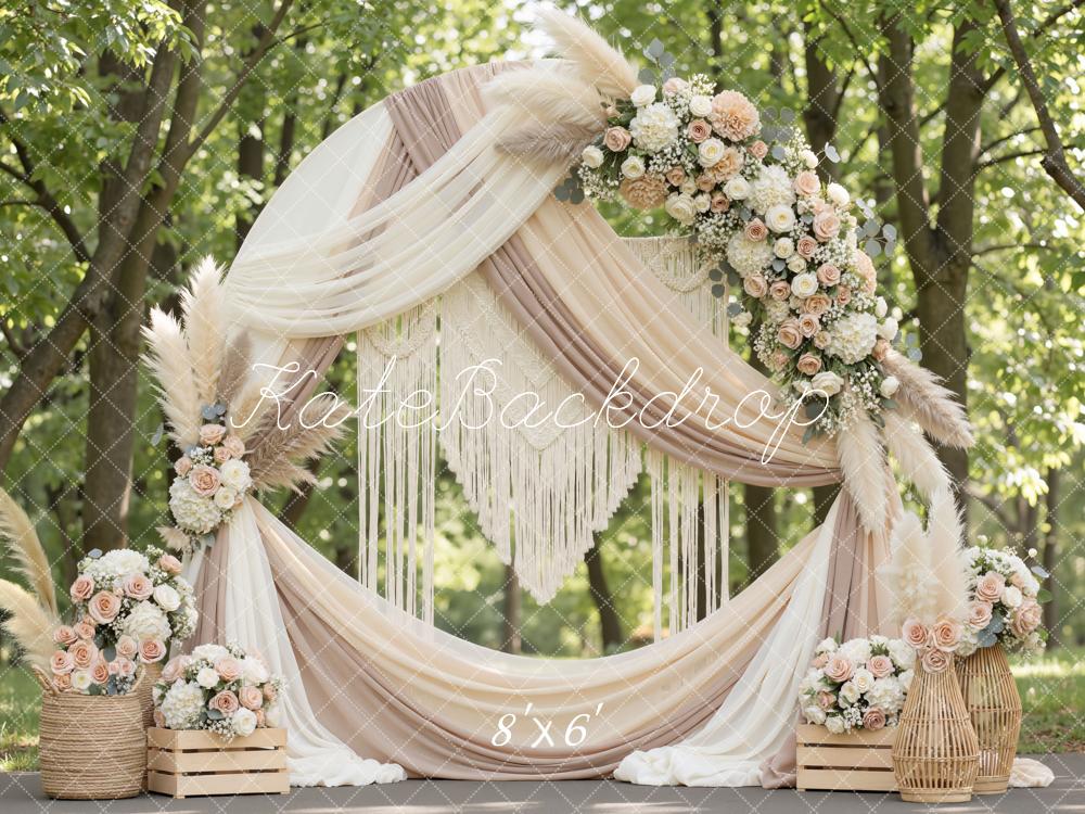 Kate Wedding Pampas Macrame Forest Backdrop Designed by Mini MakeBelieve - Image 3