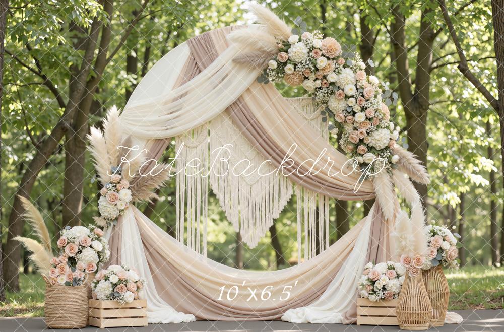Kate Wedding Pampas Macrame Forest Backdrop Designed by Mini MakeBelieve - Image 4