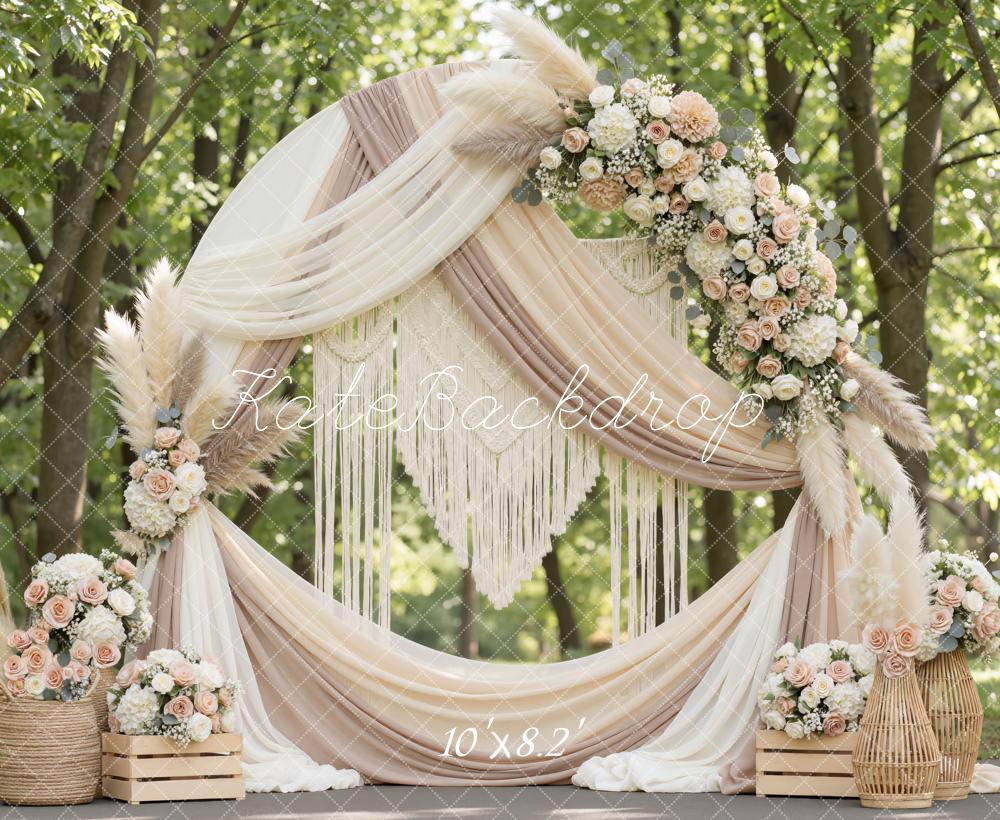 Kate Wedding Pampas Macrame Forest Backdrop Designed by Mini MakeBelieve - Image 6