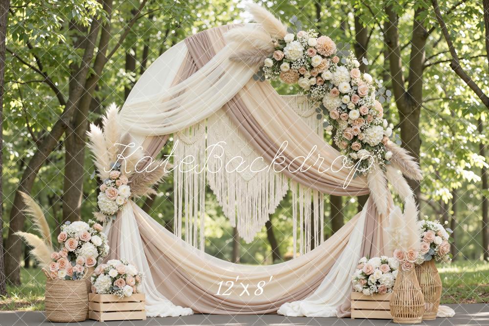 Kate Wedding Pampas Macrame Forest Backdrop Designed by Mini MakeBelieve - Image 8