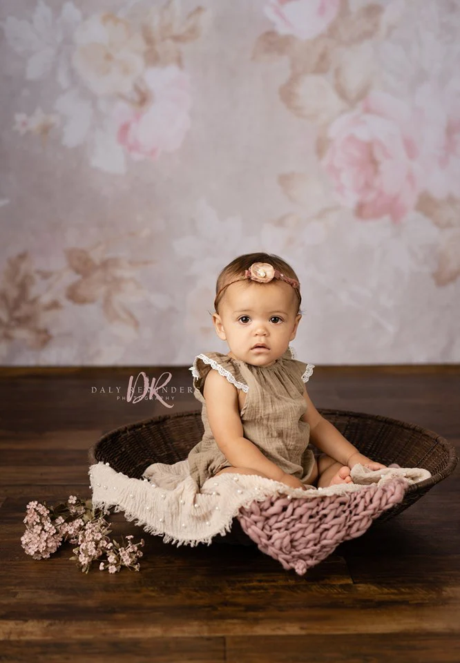Kate Wedding Retro Old Blurring Flowers Backdrop for Photography Designed by JFCC - Image 11
