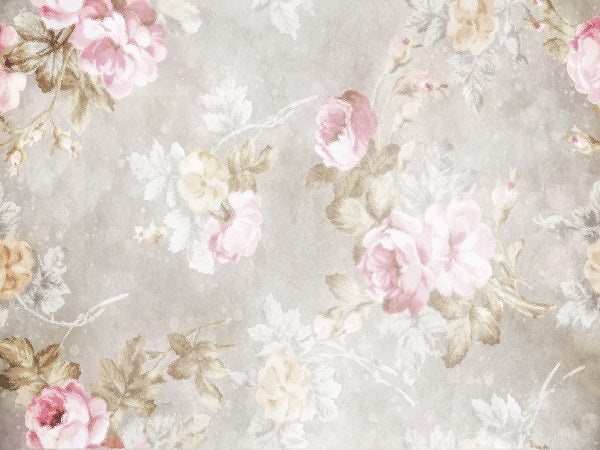 Kate Wedding Retro Old Blurring Flowers Backdrop for Photography Designed by JFCC - Image 2