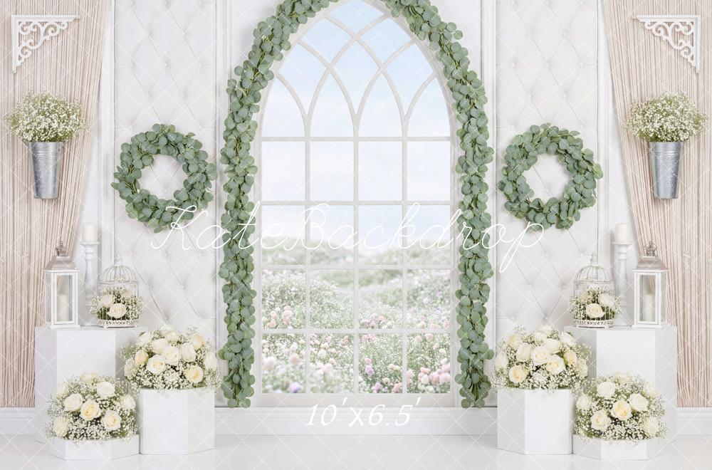 Kate Wedding Spring Greenery Wreaths Backdrop Designed by Mini MakeBelieve - Image 4