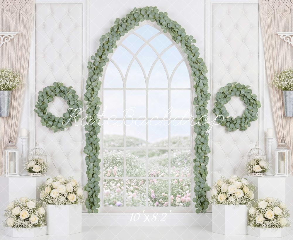 Kate Wedding Spring Greenery Wreaths Backdrop Designed by Mini MakeBelieve - Image 6