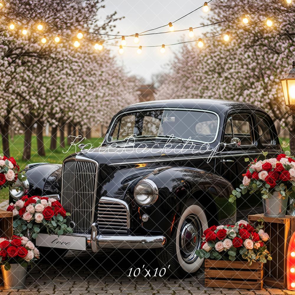 Kate Wedding Vintage Car Heart Lights Backdrop Designed by Patty Robert - Image 7