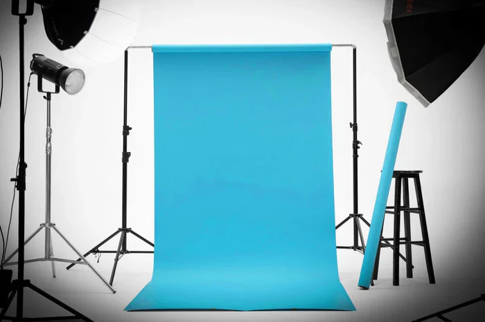 Kate Wedgewood Blue Seamless Paper Backdrop for Photography - Image 2