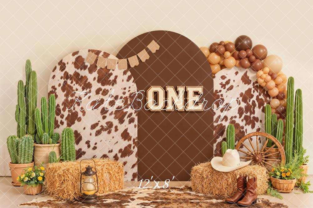 Kate Western Cowboy Cactus Hay Bales Backdrop Designed by Emetselch - Image 8