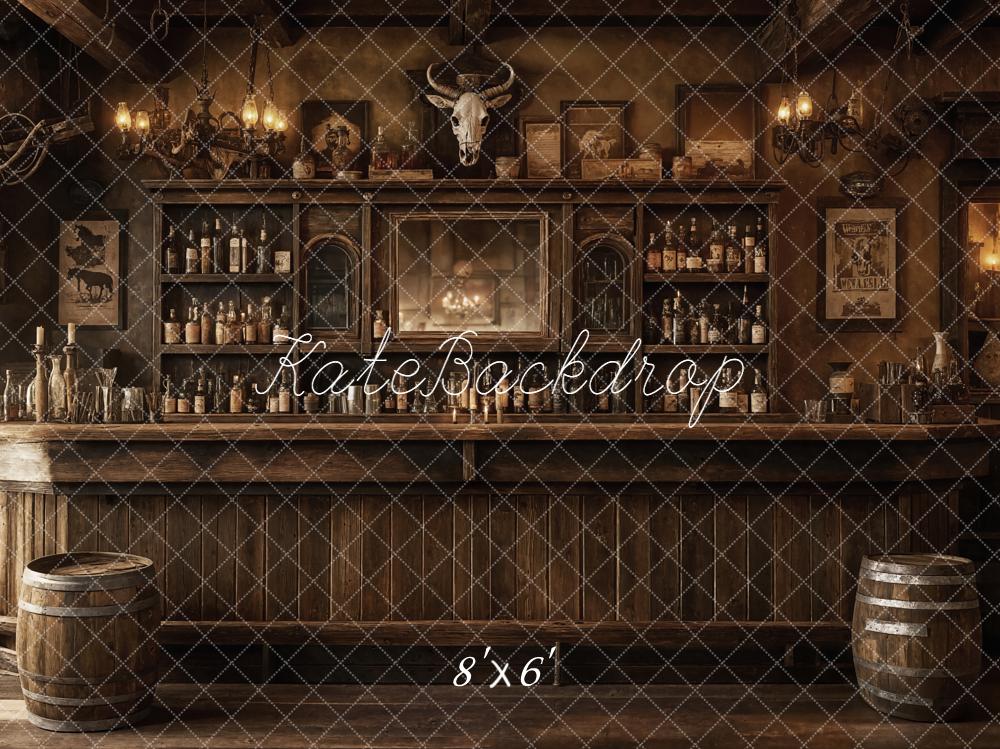 Kate Western Saloon Interior Rustic Backdrop Designed by Emetselch - Image 3
