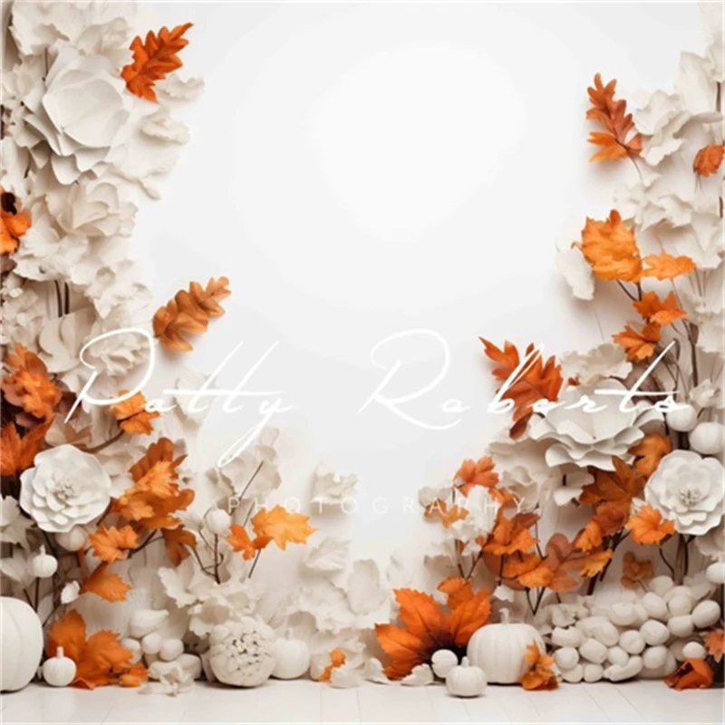 Kate White and Orange Autumn Tree Backdrop Designed by Patty Robert - Image 2