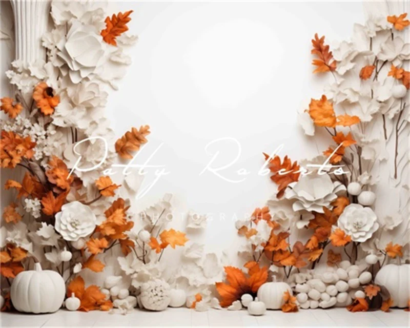 Kate White and Orange Autumn Tree Backdrop Designed by Patty Robert - Image 3