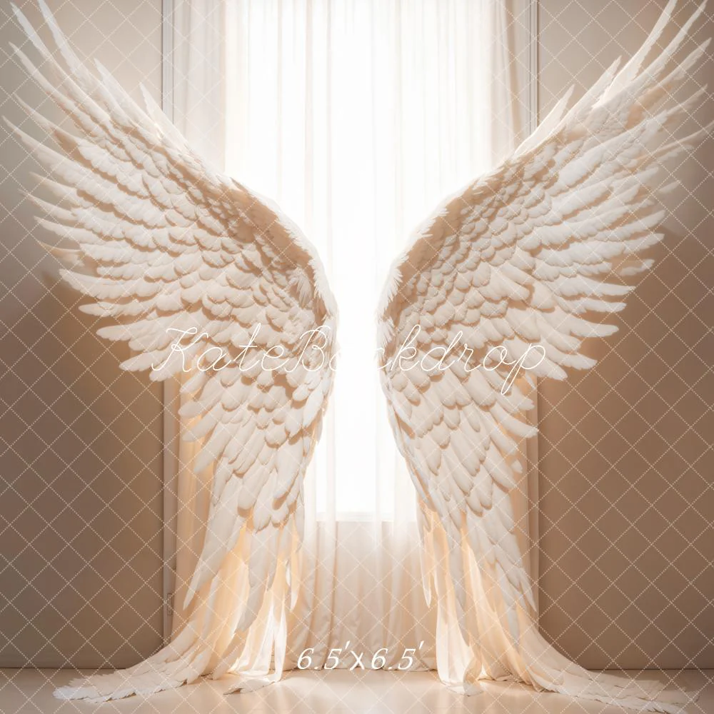 Kate White Angel Wing Curtains Backdrop Designed by Chain Photography - Image 2